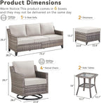 Outdoor Patio Furniture Set-9 Pieces All-Weather Wicker Outdoor Furniture - Image 8