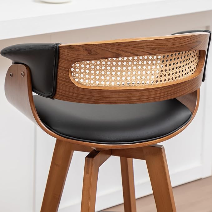 Set of 3 Rattan Swivel Bar Stools - Image 8
