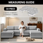 UNBBRRL 10 Pieces Stretch Sofa Cushion Covers - Image 2