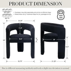 Modern Sherpa Dining Chairs Set of 8, Upholstered Barrel Chairs - Image 2