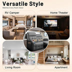 Reclining Loveseat, 55.1" RV PU Leather Wall Hugger Recliner Love Seats Sofa - Image 7