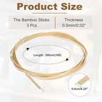 MECCANIXITY 3 Rolls Bamboo Strips - Image 2