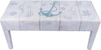 Indoor Coastal Bench Faux Leather Anchor Design by CornerMerchant