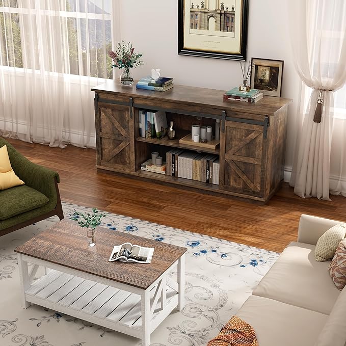 YESHOMY TV Stand for Televisions up to 65 Inches, - Image 3
