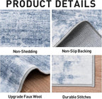 4x6 Area Rugs Washable Rug: Modern Abstract Living Room Rug Soft Anti-Skid Thin - Image 4