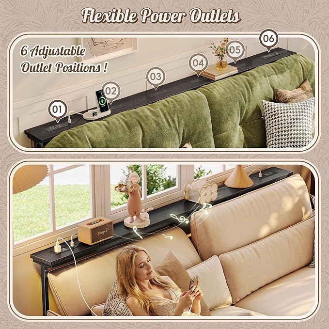 Huuger 78.7 Inch Behind Couch Table - Image 6