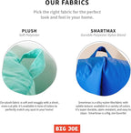 Big Joe Milano Bean Bag Chair for Kids, Durable Easy-Clean Navy Smartmax - Image 5
