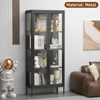 UNICOLY Glass Display Cabinet 4-Tier, Display Cabinet - Image 4