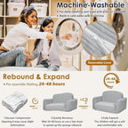 Foryoomi Extra Wide 2 in 1 Convertible Toddler Kids Couch - Image 7