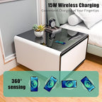 Smart Coffee Table with Fridge, Smart Center Table with Wireless Charging - Image 9