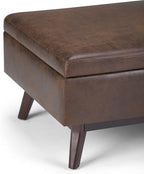 SIMPLIHOME Owen Coffee Table Storage Ottoman - Image 9
