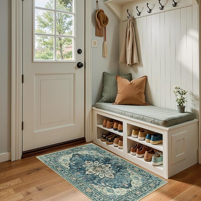 RELEANY Area Rugs 2'x4' Kitchen Rugs Entry Rug Small Rugs by RELEANY
