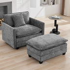 35‘’ Modern Chenille Cloud Sofa Ottoman, Rectangle Ottoman - Image 6
