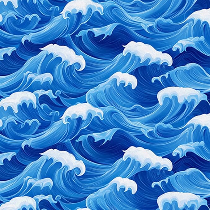 HOMETITUTE Ocean Blue Wave Pattern Wallpaper Peel and Stick Self Adhesive Vinyl - Image 9