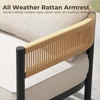 Grand patio 5-Piece Outdoor Furniture Set, 5 Seats Wicker Sofa Conversation Set - Image 7