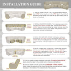 100% Waterproof Sectional Recliner Couch Covers - Image 7