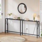 Gewudraw Console Table Narrow Long, Behind Couch Table - Image 2