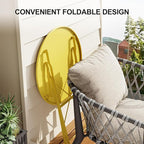 3-Piece Folding Bistro Set, Outdoor Patio Furniture Set - Image 6