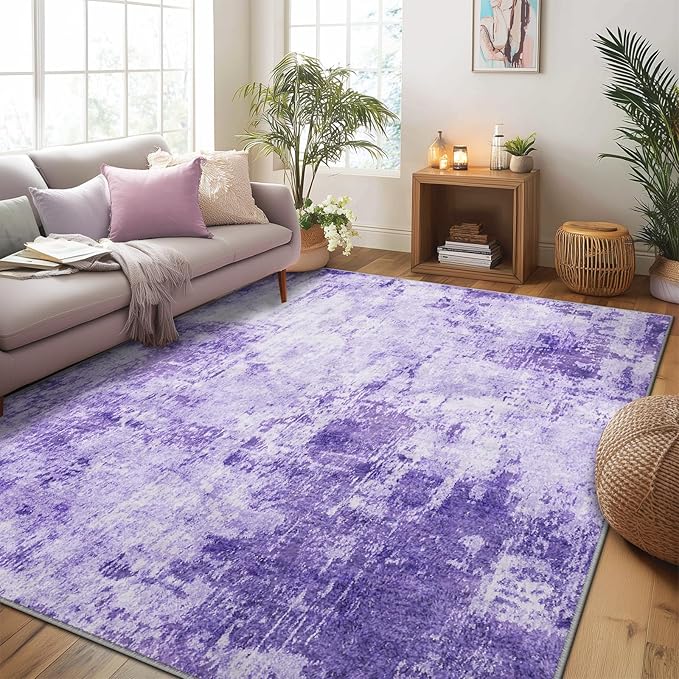 RELEANY Washable Area Rugs 5'x7' Non-Slip Modern Abstract Soft - Image 6