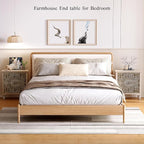 SUNBURY Vintage Wooden Nightstand Set 2, Wood Accent Table - Image 6