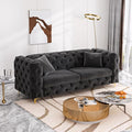 DAMAIFROM 75" Sofa Couch Mid Century Modern Velvet Couch Tufted Button Sofa by DAMAIFROMFURNITURE