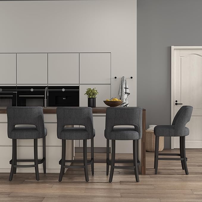 VKNOW Bar Stools Set of 4, Modern Counter Stools by VKNOW