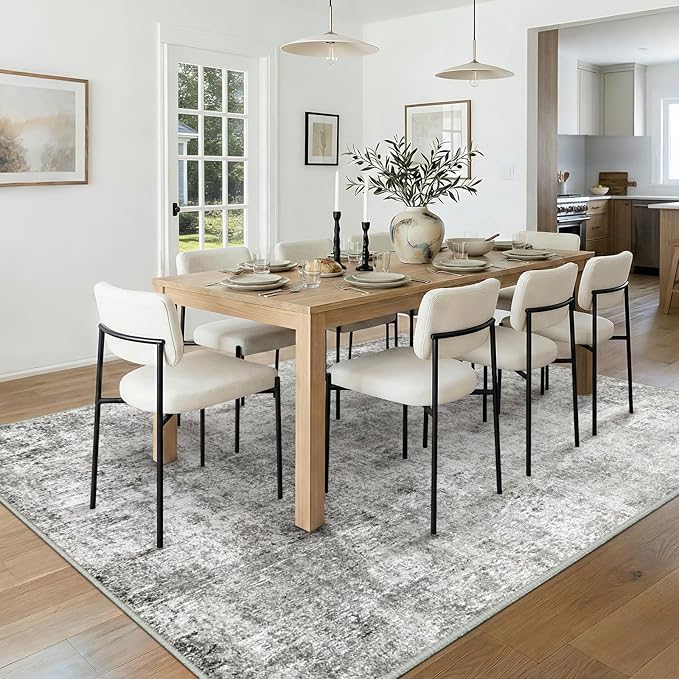 RELEANY Washable Area Rugs 6'x9' Non-Slip Modern Abstract Soft - Image 3