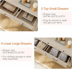 WAMPAT Beige 7 Drawers Dresser for Bedroom, Wide Chest of Drawers Kids Dresser - Image 5