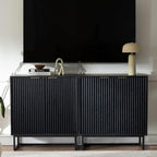 EYYTHUNG Fluted Storage Cabinet Sideboard Buffet Cabinet, Modern Accent Cabinets - Image 7