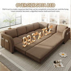 King Size Sleeper Sofas Convertible Couches, Oversized 6-Seat Sectional Sofa - Image 4