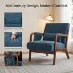DUMOS Mid Century Modern Accent Chair, Upholstered Armchair - Image 3