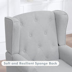 Accent Chair for Living Room, Mid Century Modern Upholstered Armchair, Wingback - Image 6