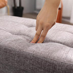 45.3 Inches Storage Ottoman Bench Foldable Seat Footrest Shoe Bench End of Bed - Image 8
