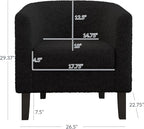 BELLEZE Living Room Chair, Teddy Polyester Accent Barrel Chair, Club Tub Sofa - Image 2