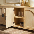 Walker Edison Sasha 4-Door Reeded Sideboard Buffet - Image 7