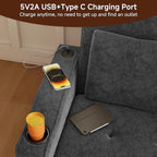 Loveseat Sleeper Sofa, 3-in-1 Convertible Sofa Bed, Pull Out Couch - Image 5