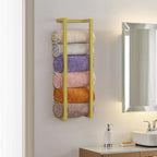 Towel Rack for Rolled Towels, Towel Rack for Bathroom, Wall Mounted Metal - Image 3
