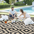 SAND MINE Waterproof Outdoor Rug 9x12 ft, Plastic Reversible Rug, Modern Area - Image 6