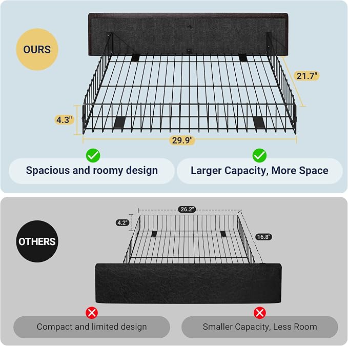 Allewie Upholstered King Size Platform Bed Frame - Image 7