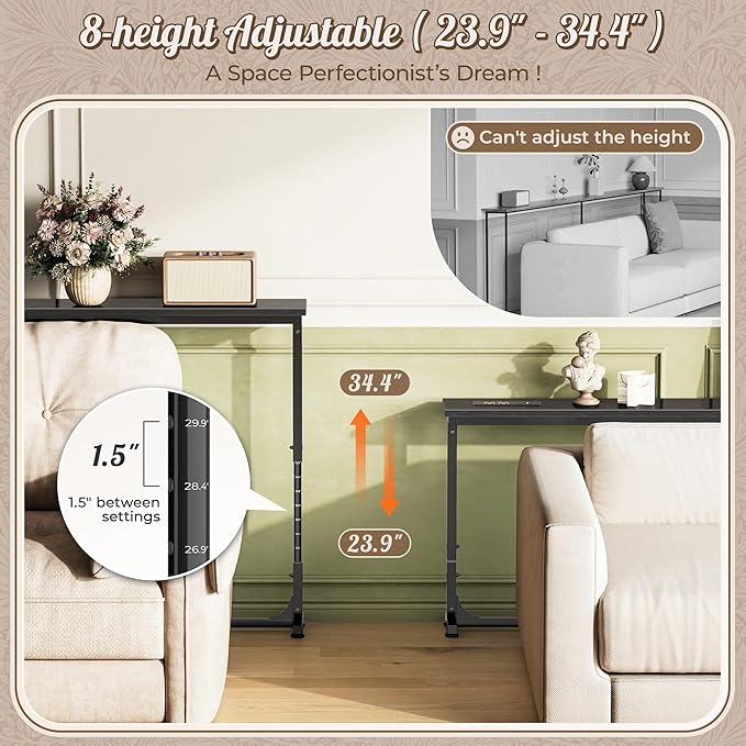 Huuger 110.2 Inch Behind Couch Table - Image 4