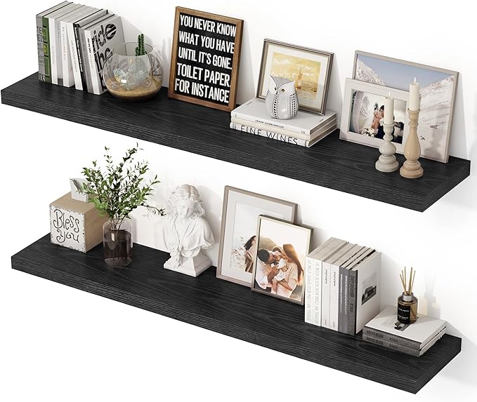 48 Inch Floating Shelves, 12 Inch Deep Floating Shelves by Unknown