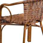 Flash Furniture Cadiz Series Dark Red Bamboo-Aluminum Indoor-Outdoor - Image 6
