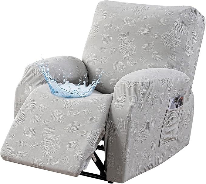 Gennia Recliner Chair Covers 3 Pieces, Waterproof Jacquard Reclining Chair Cover by Genina