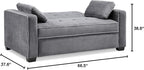 Serta Ainsley 66.5" Convertible Sleeper Loveseat, Full Size, Dreamcoil Comfort - Image 2