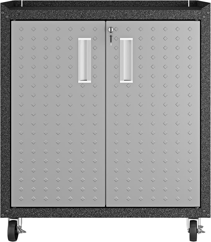 Manhattan Comfort Fortress Rolling 2 Door Garage Storage Cabinet - Image 8