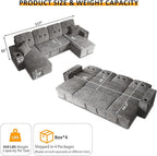 Modular Sectional Sleeper Sofa Bed, Couches - Image 3