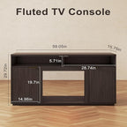 4-Piece Fluted Living Room Set Includes 31.5" Fluted Lift Top Coffee Table - Image 2