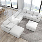 160" Cloud Sectional Couch, Overzised Down Filled Couch, 8 Seater Convertible - Image 6