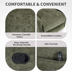 Trustyue Swivel Rocker Recliner Chair, 360° Swivel Recliner - Image 7