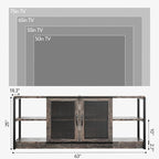 GarveeHome TV Stand for 65+ Inch TV, Rustic Entertainment Center TV Media - Image 2
